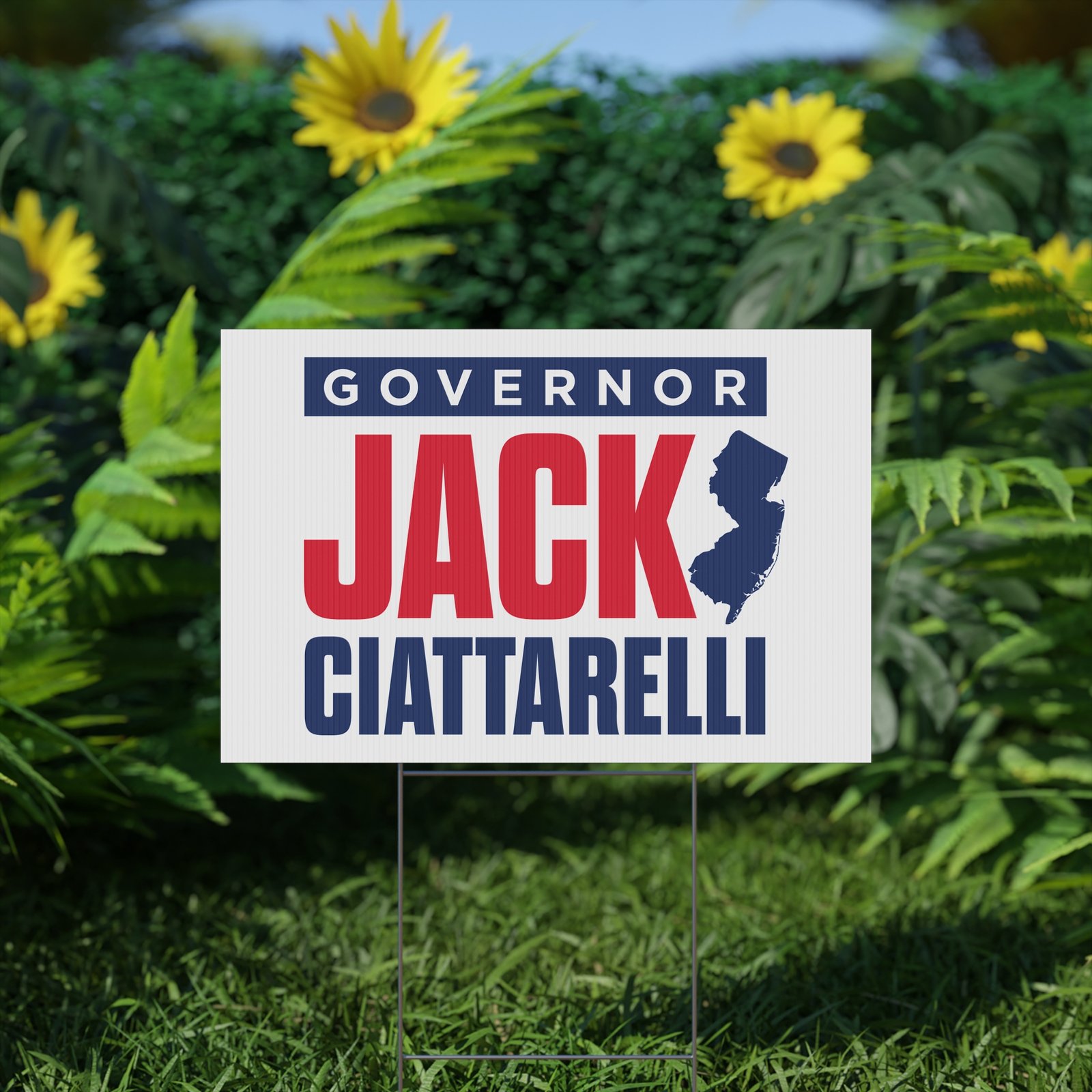 governor jack ciattarelli yard sign