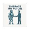 Embrace the Future Sticker — Robot & Human Handshake Kiss-Cut Vinyl Sticker Embrace the Future Sticker — Robot & Human Handshake Kiss-Cut Vinyl Sticker
