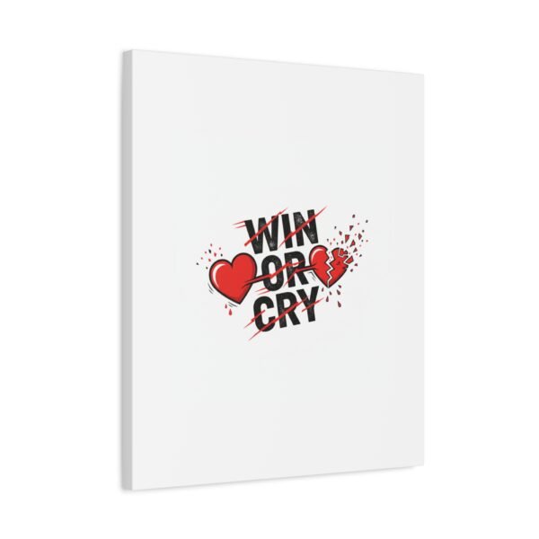 Win or Cry Heartbeat Graphic Canvas | Sports Fan Emotional Rollercoaster