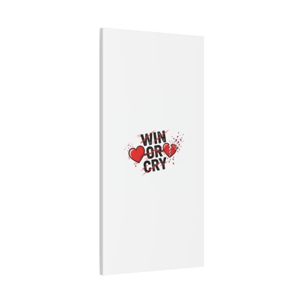 Win or Cry Heartbeat Graphic Canvas | Sports Fan Emotional Rollercoaster
