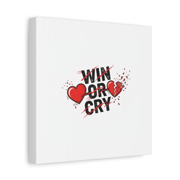 Win or Cry Heartbeat Graphic Canvas | Sports Fan Emotional Rollercoaster