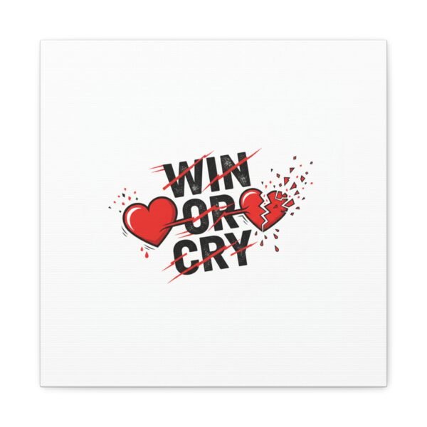 Win or Cry Heartbeat Graphic Canvas | Sports Fan Emotional Rollercoaster