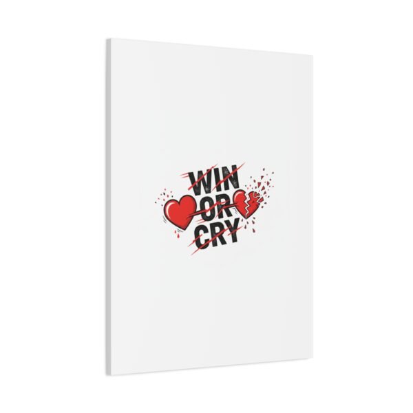 Win or Cry Heartbeat Graphic Canvas | Sports Fan Emotional Rollercoaster