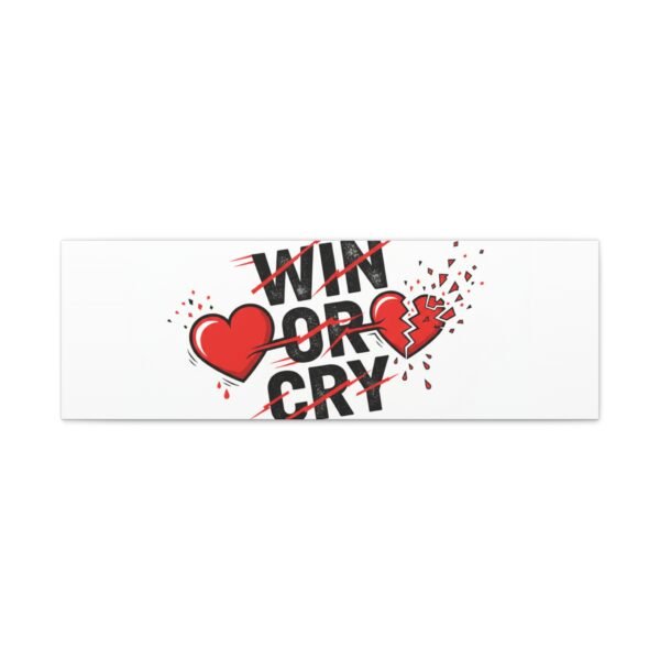 Win or Cry Heartbeat Graphic Canvas | Sports Fan Emotional Rollercoaster