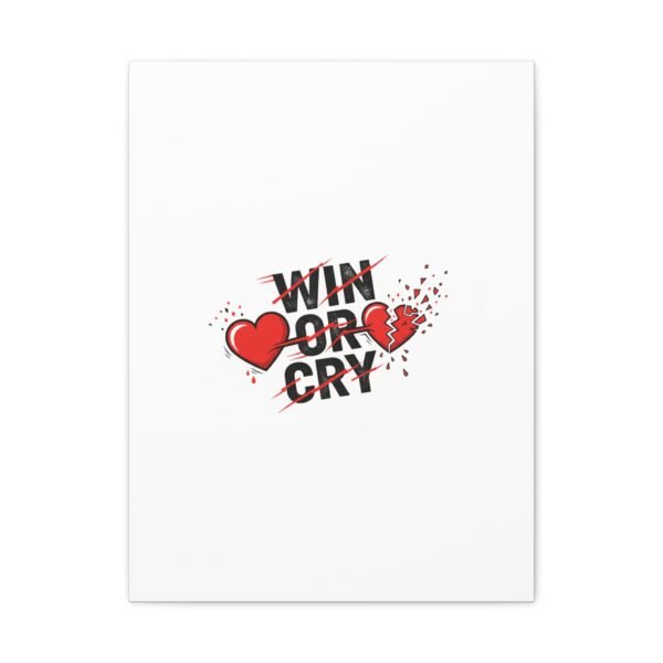 Win or Cry Heartbeat Graphic Canvas | Sports Fan Emotional Rollercoaster