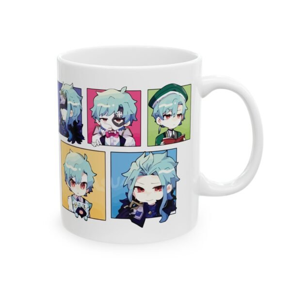 Dottore Chibi Anime Ceramic Mug — 'Dottore' Chibi Panels, Glossy 11oz/15oz
