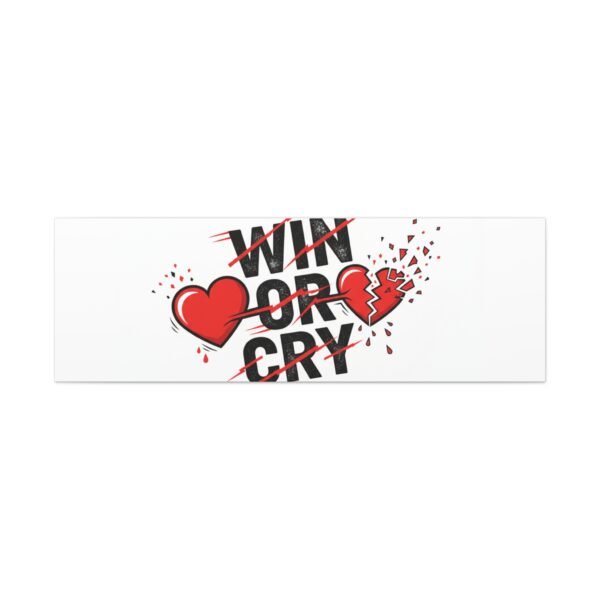Win or Cry Heartbeat Graphic Canvas | Sports Fan Emotional Rollercoaster