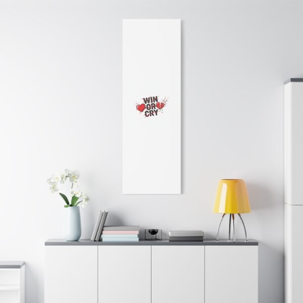 Win or Cry Heartbeat Graphic Canvas | Sports Fan Emotional Rollercoaster