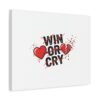 Win or Cry Heartbeat Graphic Canvas | Sports Fan Emotional Rollercoaster