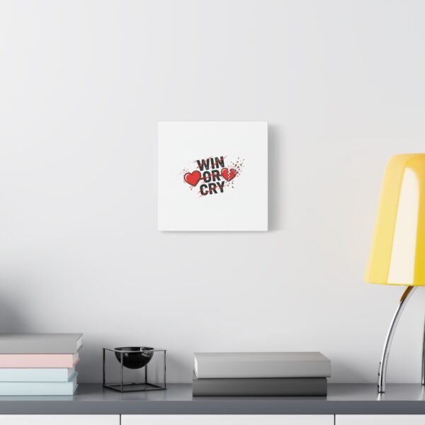 Win or Cry Heartbeat Graphic Canvas | Sports Fan Emotional Rollercoaster