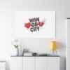 Win or Cry Heartbeat Graphic Canvas | Sports Fan Emotional Rollercoaster