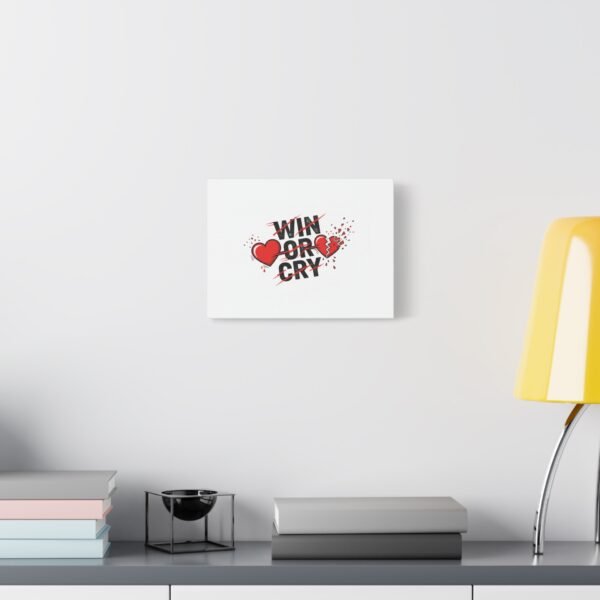 Win or Cry Heartbeat Graphic Canvas | Sports Fan Emotional Rollercoaster