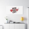 Win or Cry Heartbeat Graphic Canvas | Sports Fan Emotional Rollercoaster