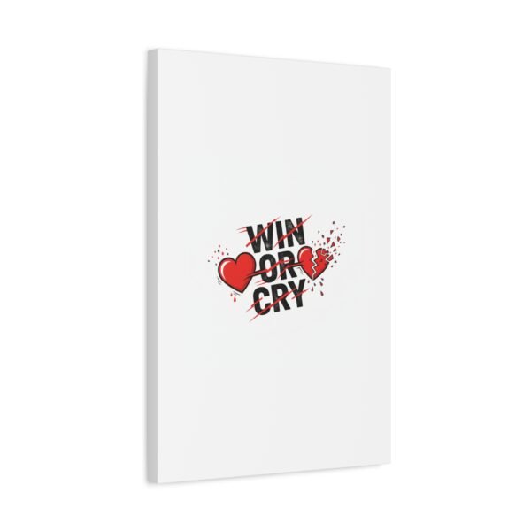 Win or Cry Heartbeat Graphic Canvas | Sports Fan Emotional Rollercoaster