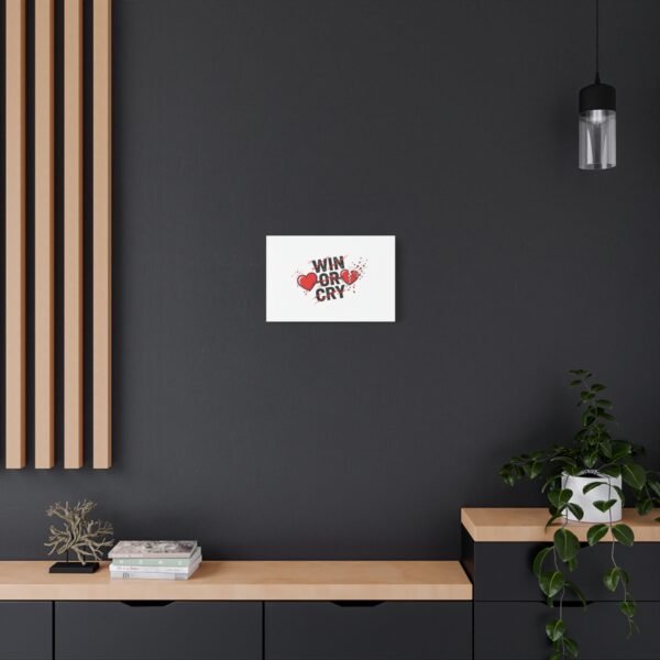 Win or Cry Heartbeat Graphic Canvas | Sports Fan Emotional Rollercoaster