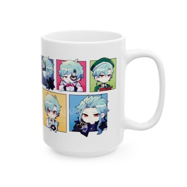 Dottore Chibi Anime Ceramic Mug — 'Dottore' Chibi Panels, Glossy 11oz/15oz