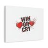 Win or Cry Heartbeat Graphic Canvas | Sports Fan Emotional Rollercoaster