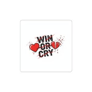 Win or Cry Sticker | Sports Fan Rollercoaster, Game Day Emotions