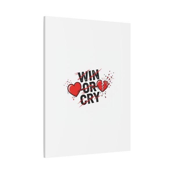Win or Cry Heartbeat Graphic Canvas | Sports Fan Emotional Rollercoaster