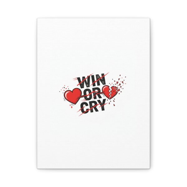 Win or Cry Heartbeat Graphic Canvas | Sports Fan Emotional Rollercoaster