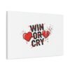 Win or Cry Heartbeat Graphic Canvas | Sports Fan Emotional Rollercoaster