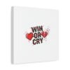Win or Cry Heartbeat Graphic Canvas | Sports Fan Emotional Rollercoaster
