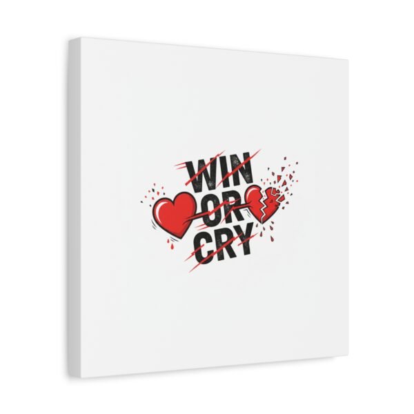 Win or Cry Heartbeat Graphic Canvas | Sports Fan Emotional Rollercoaster