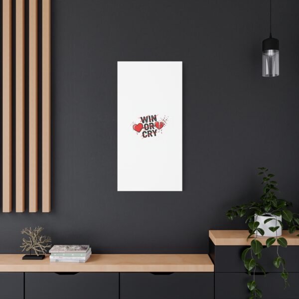 Win or Cry Heartbeat Graphic Canvas | Sports Fan Emotional Rollercoaster