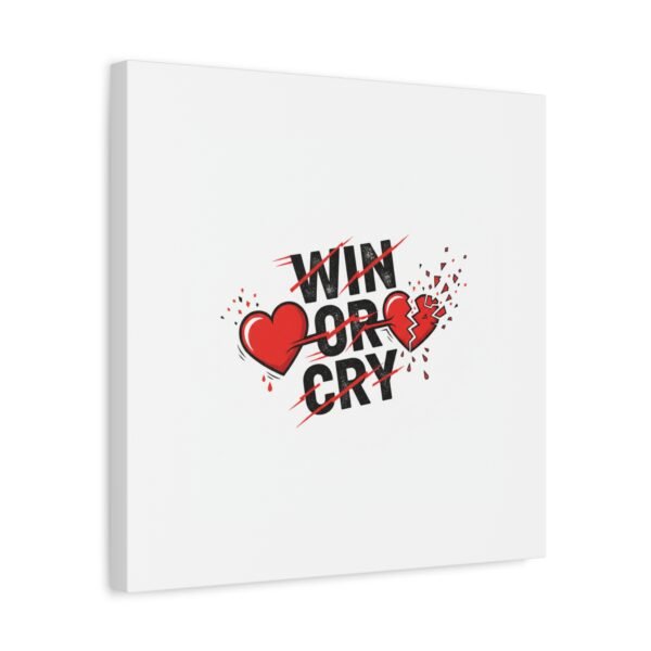 Win or Cry Heartbeat Graphic Canvas | Sports Fan Emotional Rollercoaster