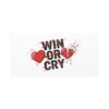 Win or Cry Heartbeat Graphic Canvas | Sports Fan Emotional Rollercoaster