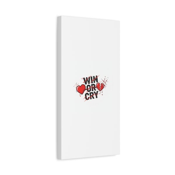 Win or Cry Heartbeat Graphic Canvas | Sports Fan Emotional Rollercoaster