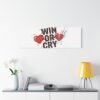 Win or Cry Heartbeat Graphic Canvas | Sports Fan Emotional Rollercoaster