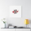 Win or Cry Heartbeat Graphic Canvas | Sports Fan Emotional Rollercoaster