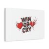 Win or Cry Heartbeat Graphic Canvas | Sports Fan Emotional Rollercoaster