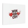 Win or Cry Heartbeat Graphic Canvas | Sports Fan Emotional Rollercoaster