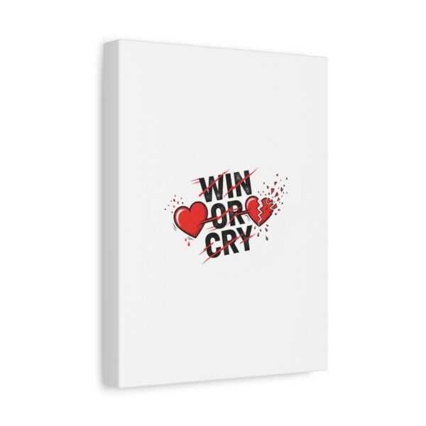 Win or Cry Heartbeat Graphic Canvas | Sports Fan Emotional Rollercoaster
