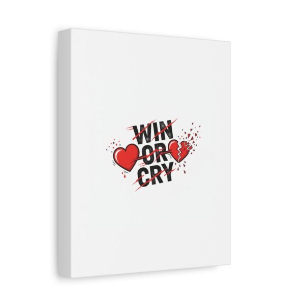 Win or Cry Heartbeat Graphic Canvas | Sports Fan Emotional Rollercoaster
