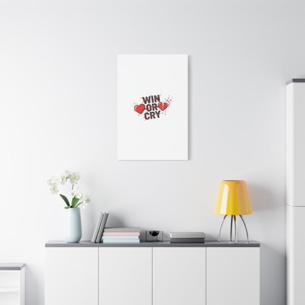 Win or Cry Heartbeat Graphic Canvas | Sports Fan Emotional Rollercoaster