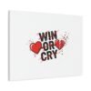 Win or Cry Heartbeat Graphic Canvas | Sports Fan Emotional Rollercoaster