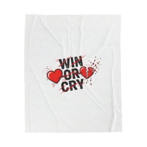 Win or Cry Rollercoaster Emotions Velveteen Plush Blanket | Team Neutral Sports Fan