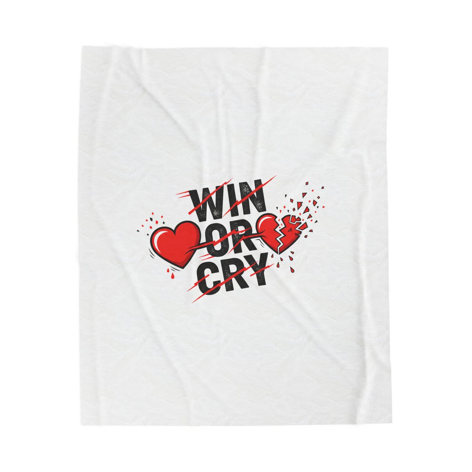 Win or Cry Rollercoaster Emotions Velveteen Plush Blanket | Team Neutral Sports Fan