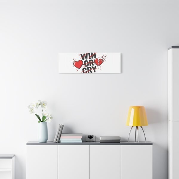 Win or Cry Heartbeat Graphic Canvas | Sports Fan Emotional Rollercoaster