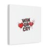 Win or Cry Heartbeat Graphic Canvas | Sports Fan Emotional Rollercoaster