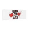 Win or Cry Heartbeat Graphic Canvas | Sports Fan Emotional Rollercoaster