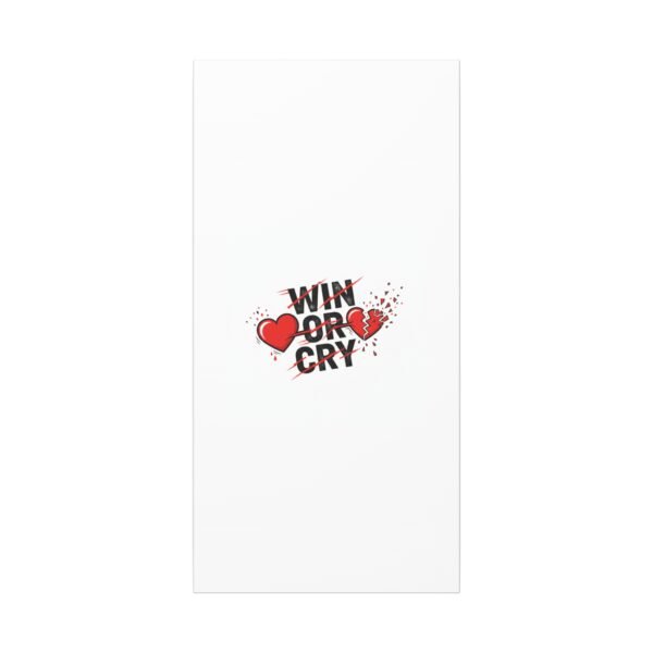 Win or Cry Heartbeat Graphic Canvas | Sports Fan Emotional Rollercoaster