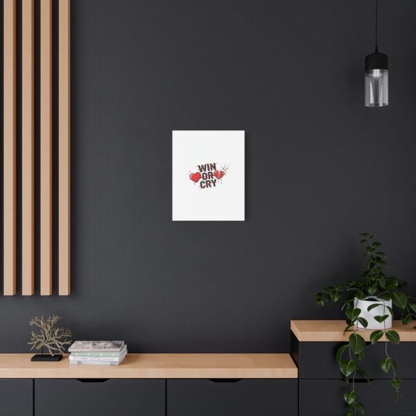 Win or Cry Heartbeat Graphic Canvas | Sports Fan Emotional Rollercoaster
