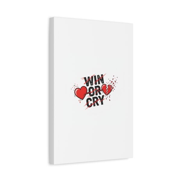 Win or Cry Heartbeat Graphic Canvas | Sports Fan Emotional Rollercoaster