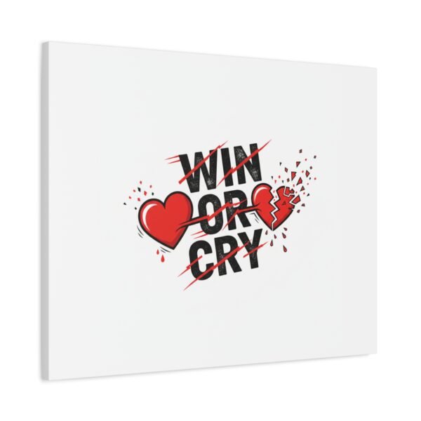 Win or Cry Heartbeat Graphic Canvas | Sports Fan Emotional Rollercoaster