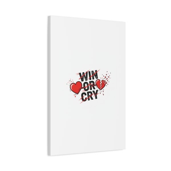 Win or Cry Heartbeat Graphic Canvas | Sports Fan Emotional Rollercoaster