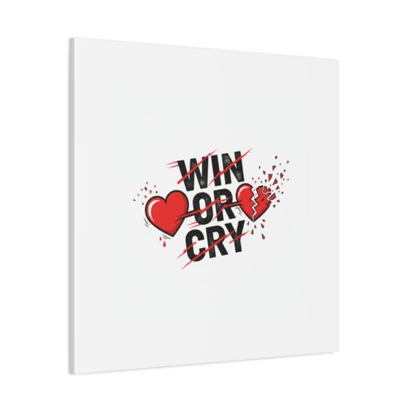 Win or Cry Heartbeat Graphic Canvas | Sports Fan Emotional Rollercoaster